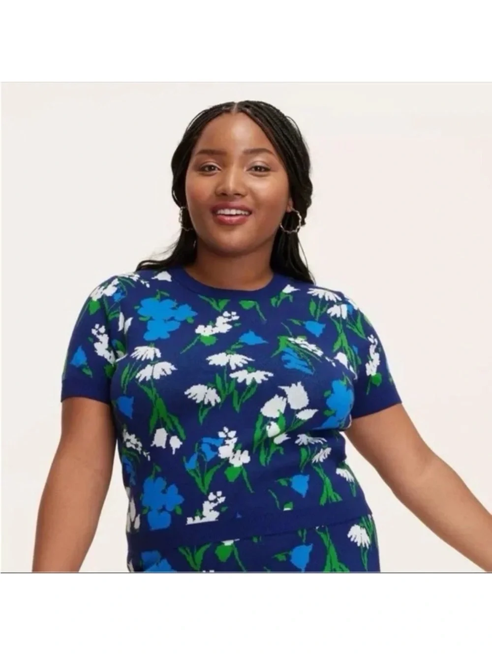 Kate Spade New York x Target Mixed Floral Short Sleeve Sweater & Skirt Set Small